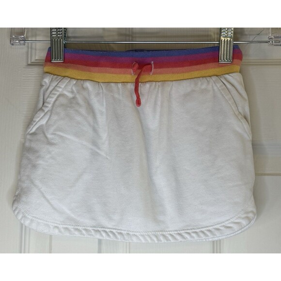 Tommy Bahama Girls XS 4 White Terry Skirt Rainbow Waistband Drawstring - Picture 1 of 4